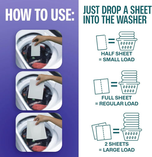 Eco Friendly Laundry Detergent Sheets, 200 Loads, Plastic Free, Lavender