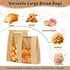 Sublaga 70 Pack 14" 8.3" 3.5" Packaging 75 Bread Bags with Tin Tie Tab Lock, Large Kraft Paper Sour Dough Bag