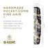 Kent 7T TW All Fine Tooth Pocket Comb for Men - Handmade Hair Comb for Men for Everyday Grooming and Styling - Travel Comb for Hair Care, Mustache and Beard Care, Use Dry or with Balms, Saw Cut and