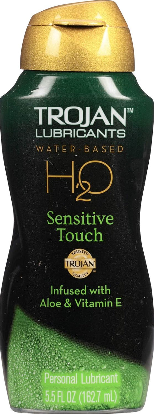 H2O 5.5 oz TROJAN Lubricants Sensitive Touch Water-Based Lubricant, Personal Lube, fl