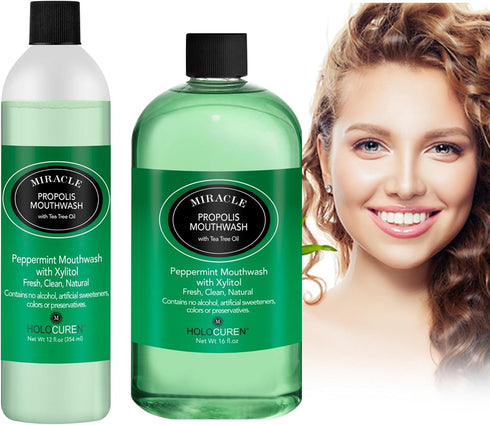 Miracle Propolis 12 oz Mouthwash with Tea Tree Oil, No Fluoride