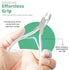 Professional Cuticle Trimmer with Pusher, Silver Stainless Steel Nail Nipper, Sharp Blades for Manicure