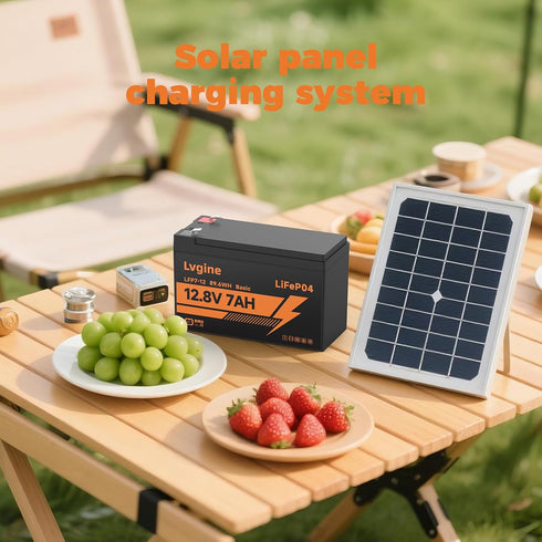 LVGINE 12V 7Ah LiFePO4 2000+ Battery, Deep Cycle Lithium Iron Phosphate Rechargeable Battery for Ride on Toys