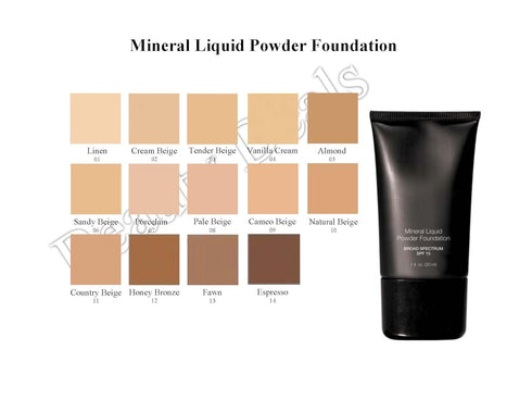 Mineral Liquid Powder Foundation, Broad Spectrum SPF 15, Tender Beige