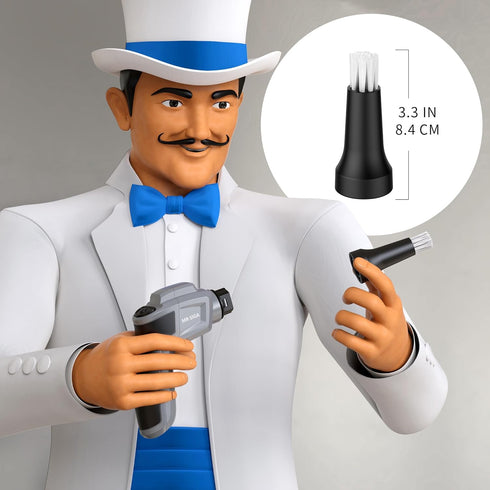 MR.SIGA Electric Spin Scrubber, Detailed Brush Refills, 3 Pack