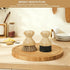 Set, Countertops SAMEBUTECO Cutting Board Care Brush & Oil Applicator Natural Bamboo Handle with Mixed Palm Fiber