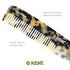 Kent 9T Fine Tooth and Wide Tooth Comb, Large Handmade Detangler Hair Combs for Wet Hair, Made in England