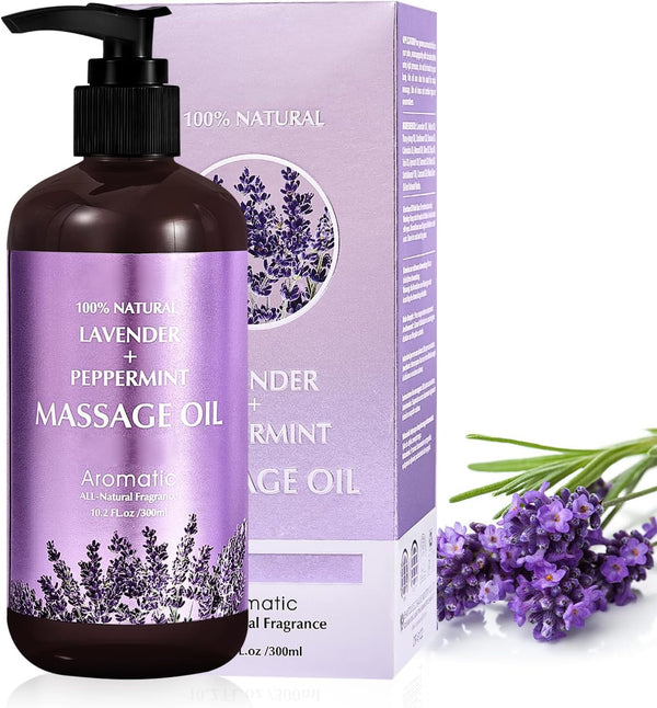 Newvenper Lavender Massage Oil for Calming, Soothing and Relaxing Muscles Massage Oil for