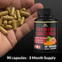 Turmeric Curcumin Supplement with Ginger, Apple Cider Vinegar, Black Pepper - 90 Count - 3 Month Supply