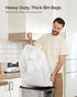 SONGMICS Trash Bags for 12-14.5 Gallon (45-55L) Trash Cans, 120 Count Drawstring Kitchen Garbage Bags, Pre-Separated, Liner Code 055A01, 3 Rolls,White UKRB055A03