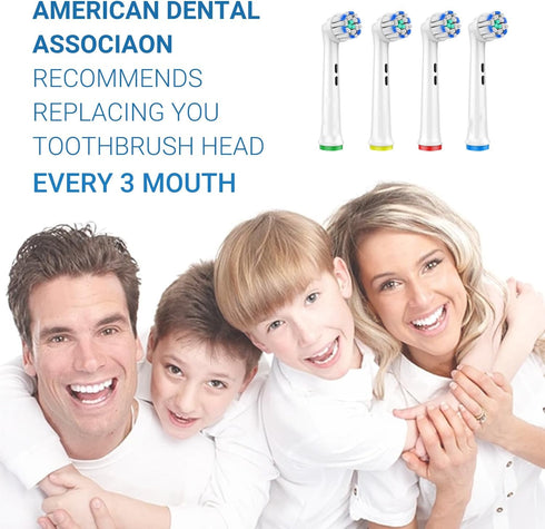 Replacement Toothbrush Heads Compatible with Oral B Braun Electric Toothbrush, 16 Pack, Precision Clean Brush Heads for