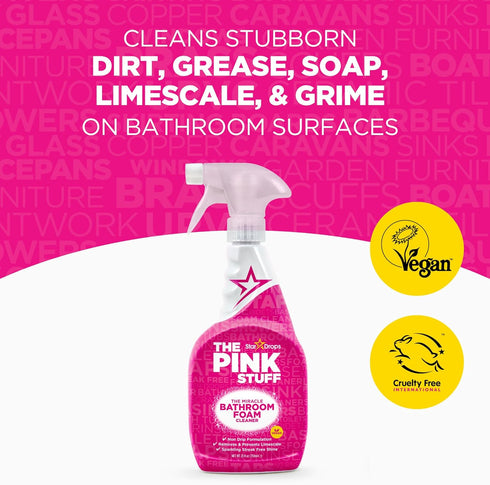 Stardrops - The Pink Stuff - Miracle Cleaning Ultimate Bundle Paste, Multi-Purpose Spray, Bathroom Foam Spray