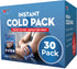 Instant Ice Cold Packs - 30 Individual Packs (7”x5”) for Pain Relief and Inflammation