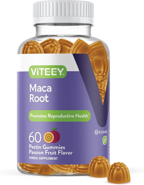 Viteey Black Maca Root Gummies - Drive, Passion & Energy Support -