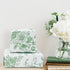 JarThenaAMCS Floral Wrapping Paper Mini Roll, 17 x 32.8 Ft Green White Flowers Gift Wrap Paper for Birthday Wedding