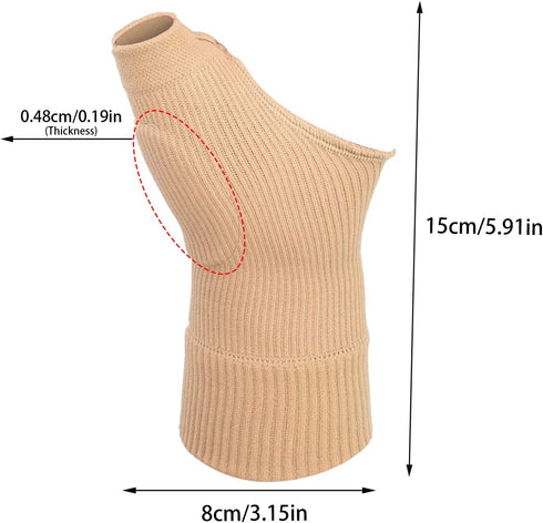 Wrist Thumb Compression Arthritis Gloves (1 Pair) - Breathable Wrist Support Brace with Gel Pads for Pain Relief