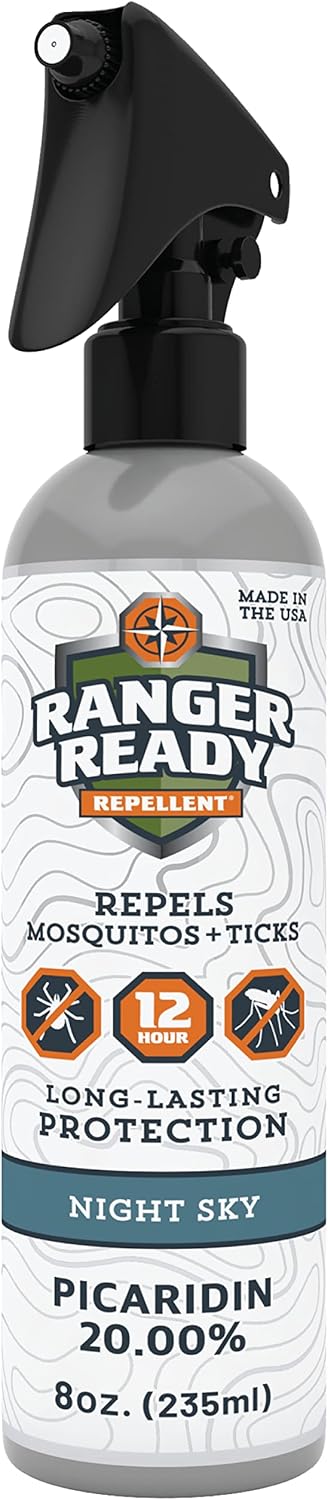 Ranger Ready Picaridin Insect Repellent & Tick Spray, Night Sky Scent, Deet-Free Bug Spray (8 Oz., Pack of 1)