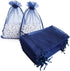 100 Pieces Navy Blue Organza Bags, 5x7 Inch Drawstring for Baby Shower, Christmas, Party Favor, Wedding