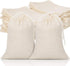 Tatuo 50 Pcs Muslin Bags, 6 x 8 Inches Cotton Drawstring Bags for Party Home Supplies