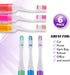 Lingito Mini Travel Toothbrushes, Firm with Cover, Portable Toothbrush Case, Adults Travel Toothbrush Kit (6 Pack)