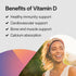 PureFormulas Vitamin D3 K2, 5000 IU D3 and K2 Supplement for Bone and Immune Support, 60 Vegetarian Capsules