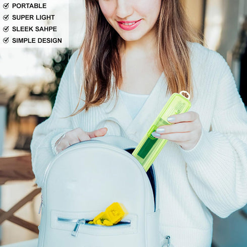 Toothbrush Case, 2 Packs, Transparent Green Travel Case, Portable Toothbrush Holder for Traveling