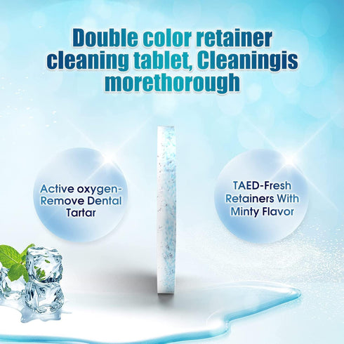 Retainer Cleanser Tablets, Mouth Guards Cleaner, Remove Odors, Stains, 120 Counts Mint by Y-Kelin