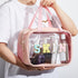 Chenille Letter Bag, Nylon Makeup Bag, Portable Zipper Cosmetic Toiletry Storage Bag for Women Girls, Pink
