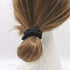 MAXFEEL 100% Pure Muberry Silk Hair Scrunchie - Small Silk Scrunchy Skinny Hair Ties, Black (3 Pack)