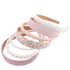 VELSCRUN 7 Pcs Headbands for Women, Fashion Pink Solid Non-Slip Hair Bands, Pearl Headband