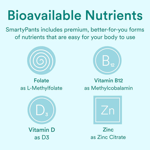 SmartyPants Prenatal Vitamins for Women, Multivitamin Gummies: Pre and Postnatal Vitamins, 60 Count