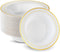 Munfix 50 Gold Plastic Bowls Set, 12oz Disposable Soup Bowls, Heavy Duty Elegant Dinner Bowls