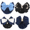kilofly 4pc Women's Two-Way Snood Net Bow Barrette Hair Clip Bun Cover Set