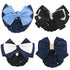 kilofly 4pc Women's Two-Way Snood Net Bow Barrette Hair Clip Bun Cover Set