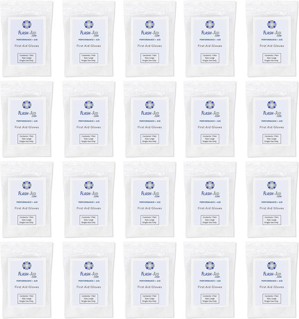 First Aid Gloves, Individually Packaged Set of 20 Pairs