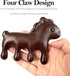 NWIUREN Sandalwood Cute Pony Scalp Massager | Wooden Massage Brush for Head, Face, Eyes, Shoulder, and Neck | Gua Sha