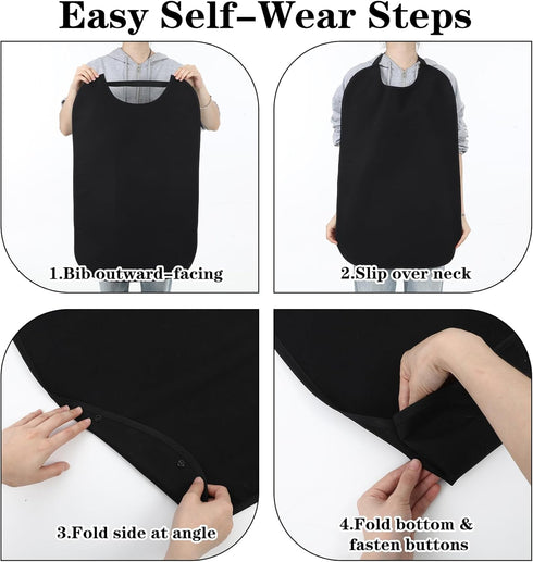 Thrymme Adult Bibs for Men, Mens Bibs for Eating Man Bib Waterproof Washable