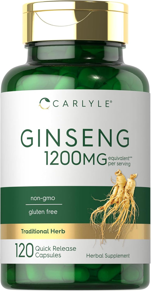 Carlyle Ginseng | 120 Capsules, 1,200mg, Non-GMO, Gluten Free Supplement