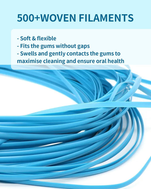 MySmile Woven Dental Floss, Effective Plaque Removal, Mint, Waxed, Vegan, Kid-Friendly, 50 Yards