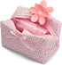 Quilted Makeup Bag, Floral Cosmetic Bag, Cute Handmade Aesthetic Pink Toiletry Bag for Women, Flower Coquette