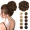 MORICA 1 PCS Curly Hair Bun Scrunchies Extension, Messy Bun Hair Piece for Women (1-8# Medium Chestnut Brown)