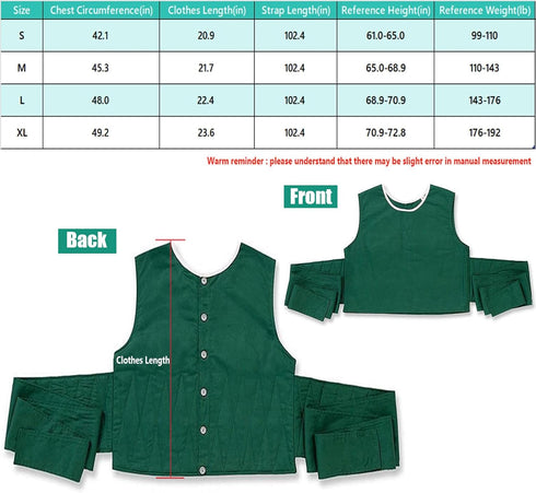 ZXYAHBKL Vest Restraint Suit for Bed/Wheelchair, Anti Fall Bed Restraint for Elderly Adults Safety, Sturdy Chest