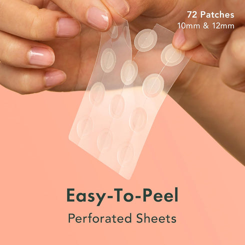 Rael Pimple Patches Miracle Invisible Spot Cover - Hydrocolloid Acne Treatment for Face, 72 Count in 2 Sizes