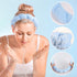 Sponge Spa Headband Set - Blue Makeup Headband and Wrist Washband for Face Washing, Skincare, Shower, Mother's Day Gifts