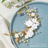 Unicra Gold Flower Bride Wedding Hair Vine - Pearl Bridal Hair Piece Leaf Hair Accessories Rhinestone Headband