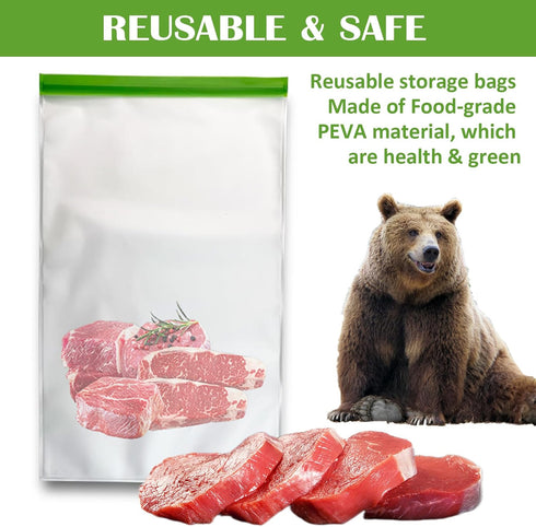 Odor Proof Food Storage Bear Bags, 2 Pack Reusable Zipper Barrier Bags, Airtight Waterproof for Backpacking, Camping,