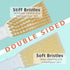 Shower Brush with Soft and Stiff Bristles,20.5" Extra Long Handle Dual-Sided Back Scrubber Bath Brush Body Exfoliator for Wet or Dry Brushing (Grey)(Super Long Handle)