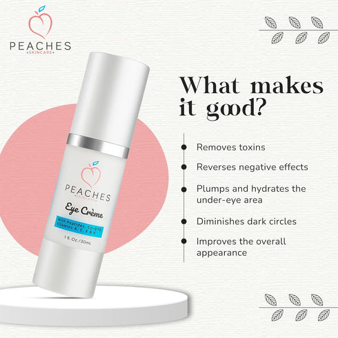 Under Eye Cream (1 oz) - Dark Circle Eye Cream with Peptides, Co-Q10, Squalene, Vitamins, Vegan for Puffiness and Bags