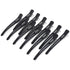 Sndyi Hair Sectioning Clips, Professional Non-Slip Duckbill and Roller Clips for Styling, 12 Packs (Black)