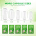 Empty Capsules Size 0 - Vegan Empty Pill Capsules (100 Count) with 2 Micro Lab Spoons for DIY Supplements